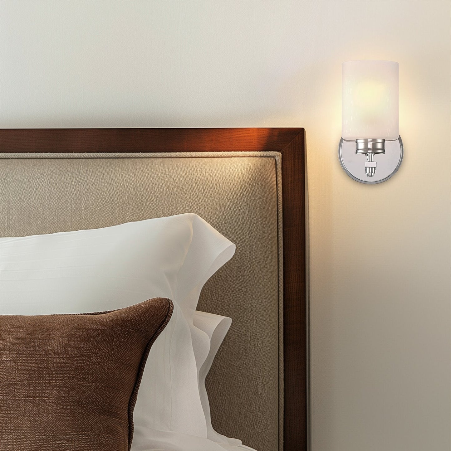 Phoebe 8' Silver Modern Bathroom / Vanity Wall Sconce