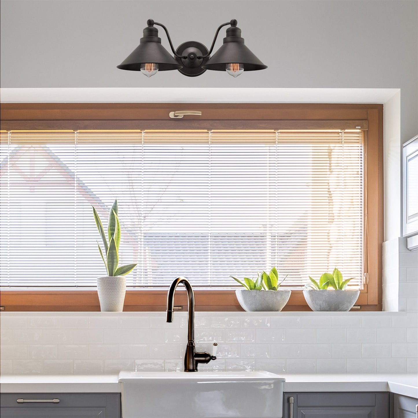 Welton 19' 2-Light Modern Farmhouse Bathroom Wall Sconce