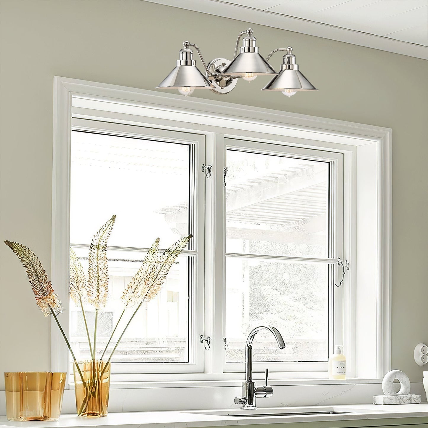 Welton 26' 3-Light Modern Farmhouse Bathroom Light