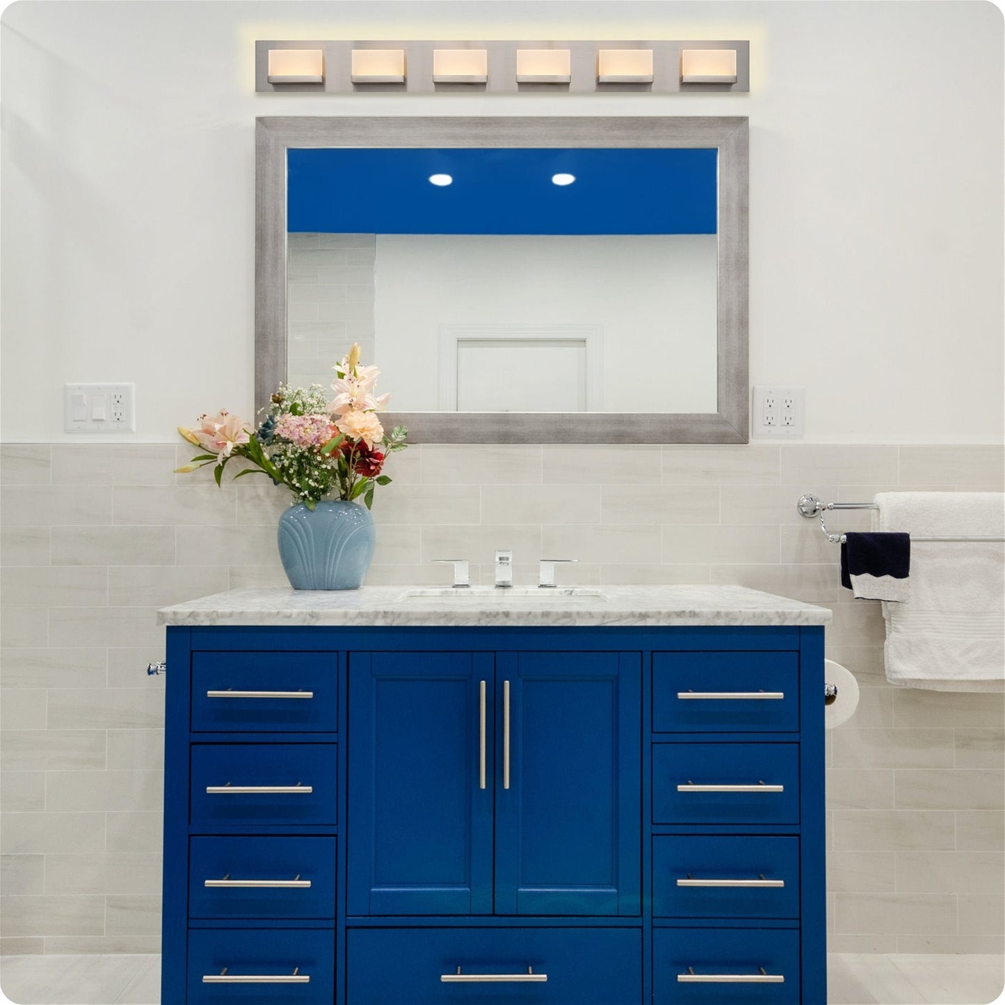 Everett 48' Modern 6-Light 60W Integrated LED (360W eq.) Bathroom / Vanity Light