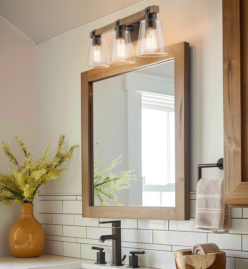 Asher 23' 3-Light Farmhouse Vanity / Bathroom Light