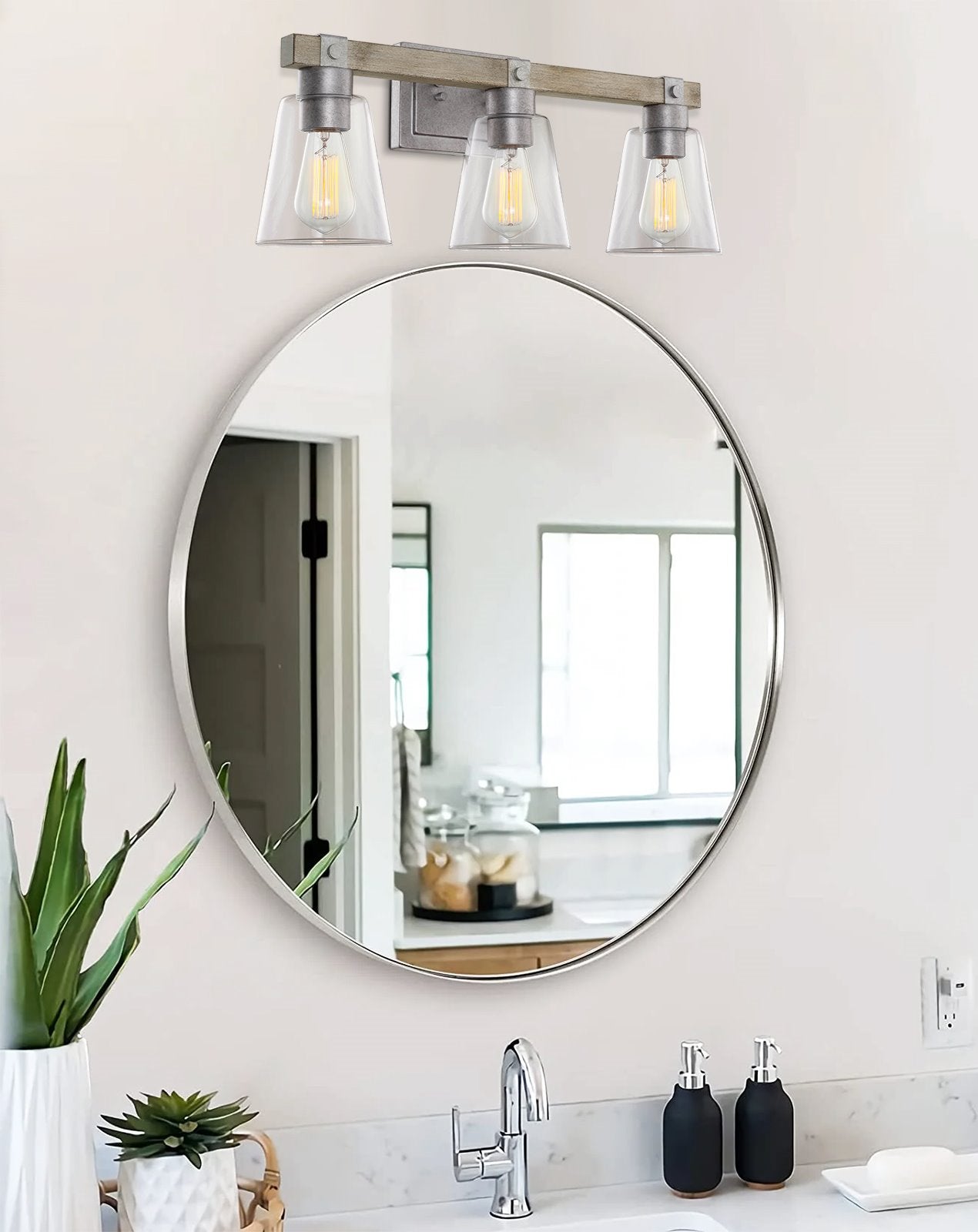 Asher 23' 3-Light Farmhouse Vanity / Bathroom Light