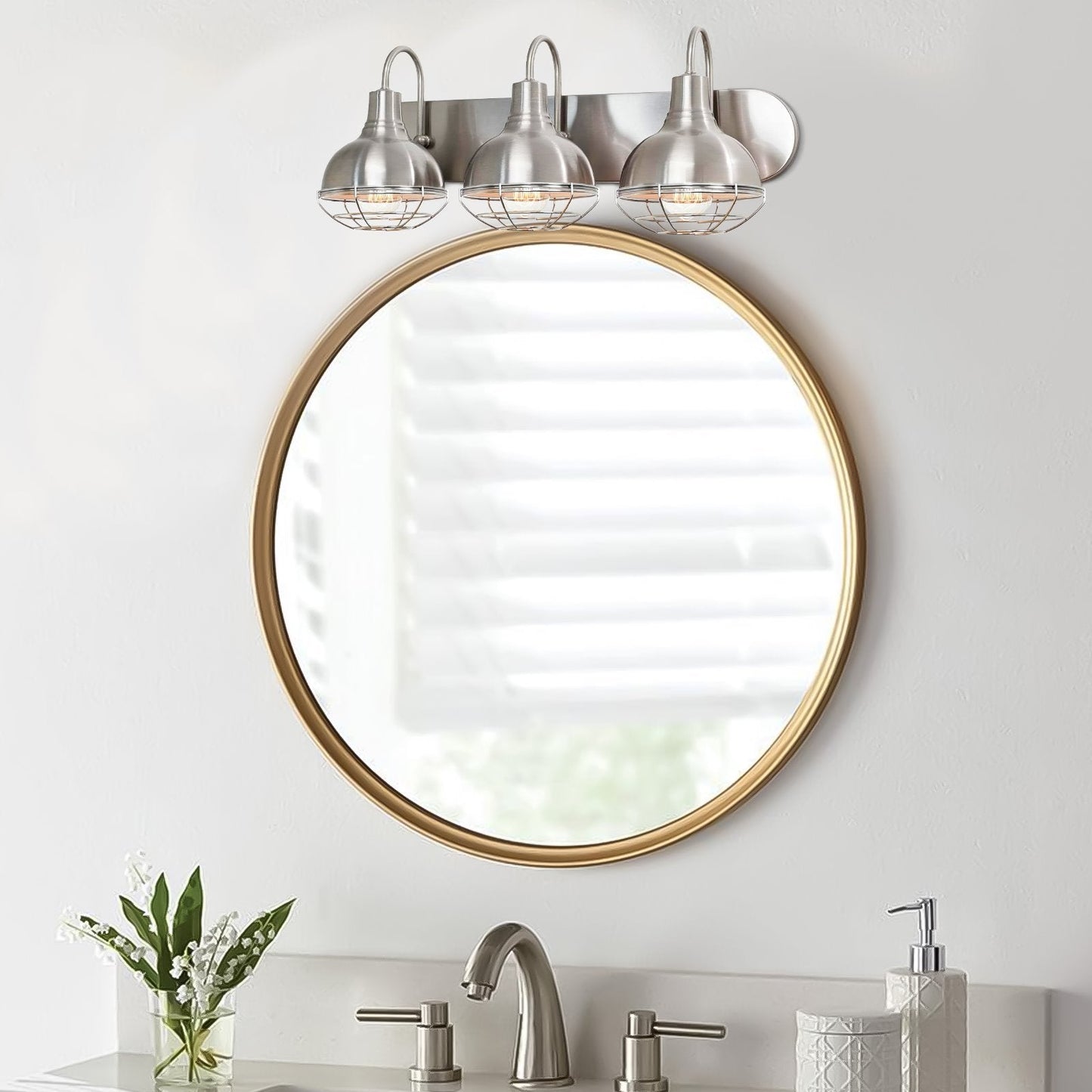 Liberty 24' 3-Light Modern Industrial Vanity / Bathroom Light