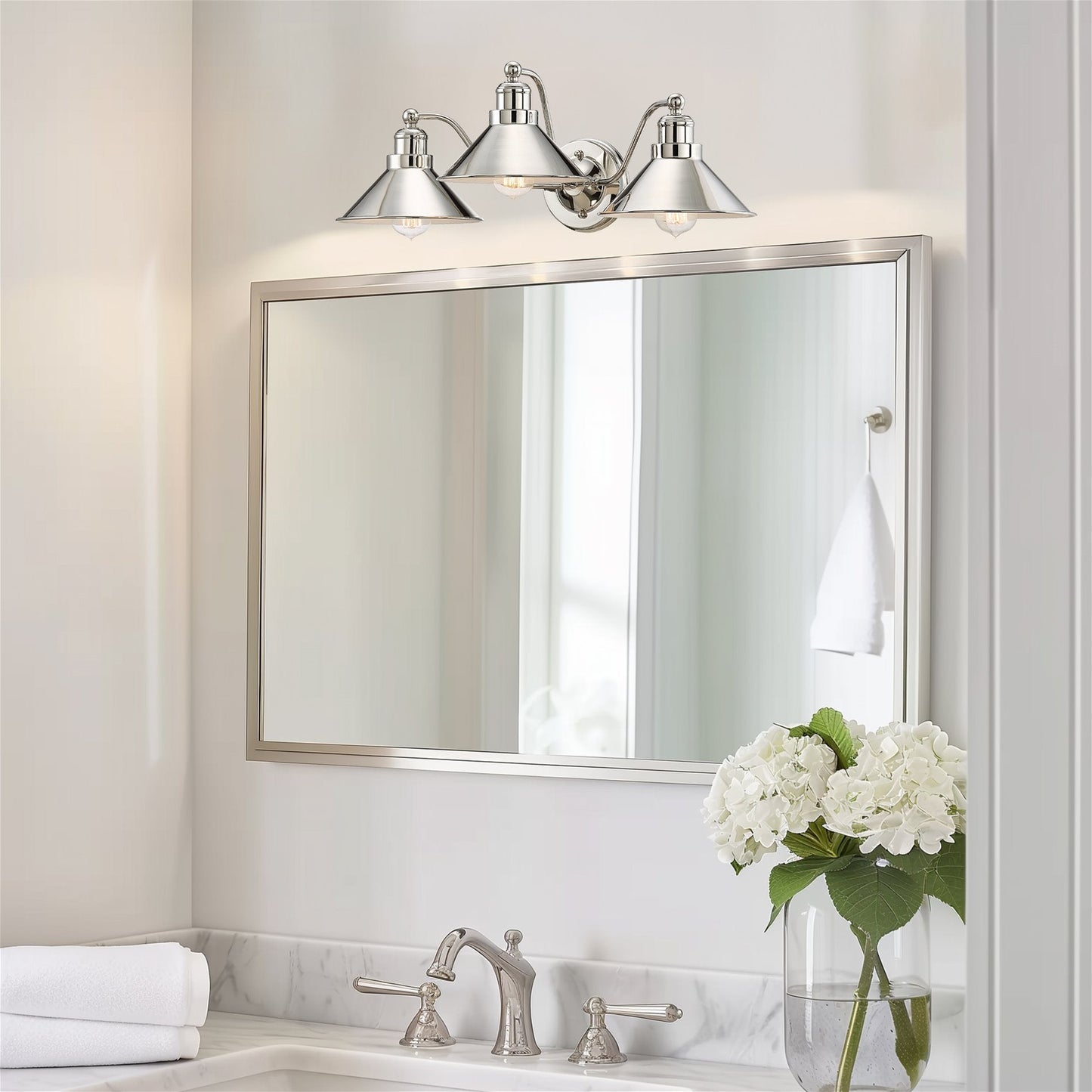 Welton 26' 3-Light Modern Farmhouse Bathroom Light