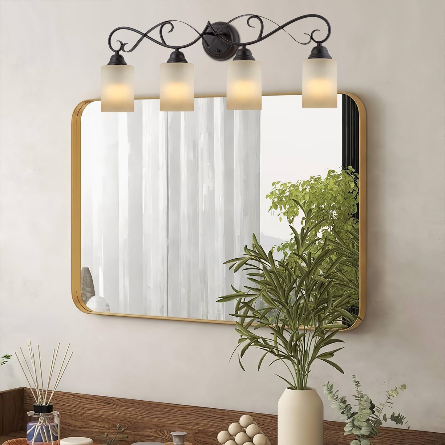 Villa 31' Traditional 4-Light Vanity / Bathroom Light