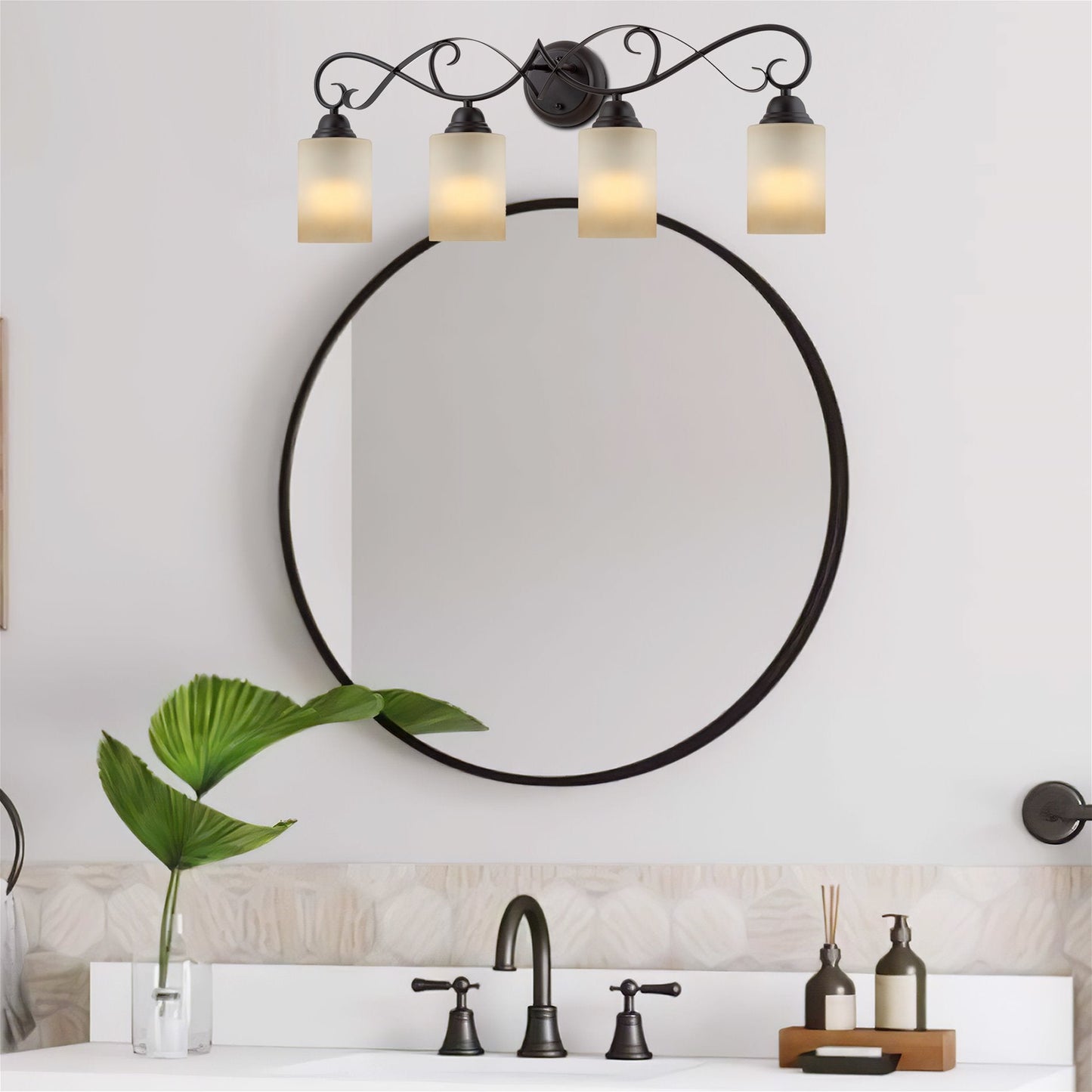 Villa 31' Traditional 4-Light Vanity / Bathroom Light